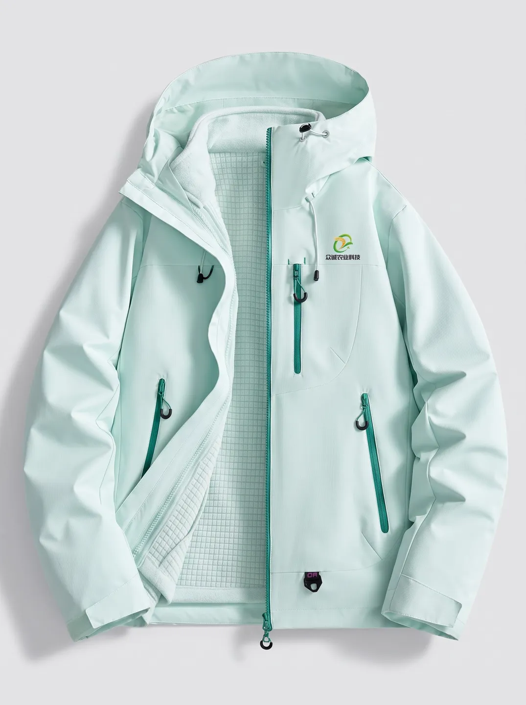 Mint Hooded Jacket · Garment overview · PM-C-028 / 1