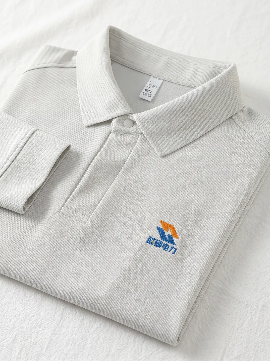 Langarm-Poloshirt · Weiß · Logo- und Designdetails · PM-C-036 / 3