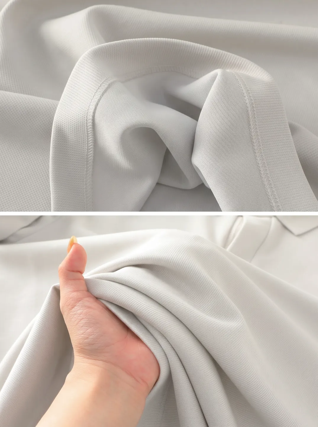 Langarm-Poloshirt · Weiß · Logo- und Designdetails · PM-C-036 / 5