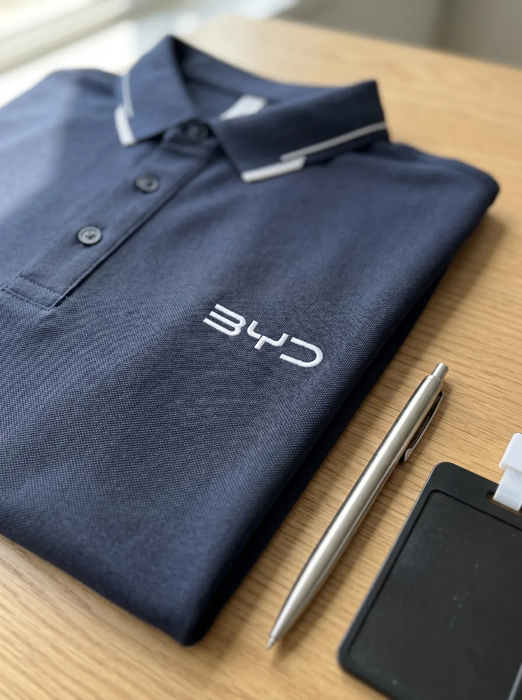 Navy Polo Shirt · Logo and design details · PM-C-052 / 2