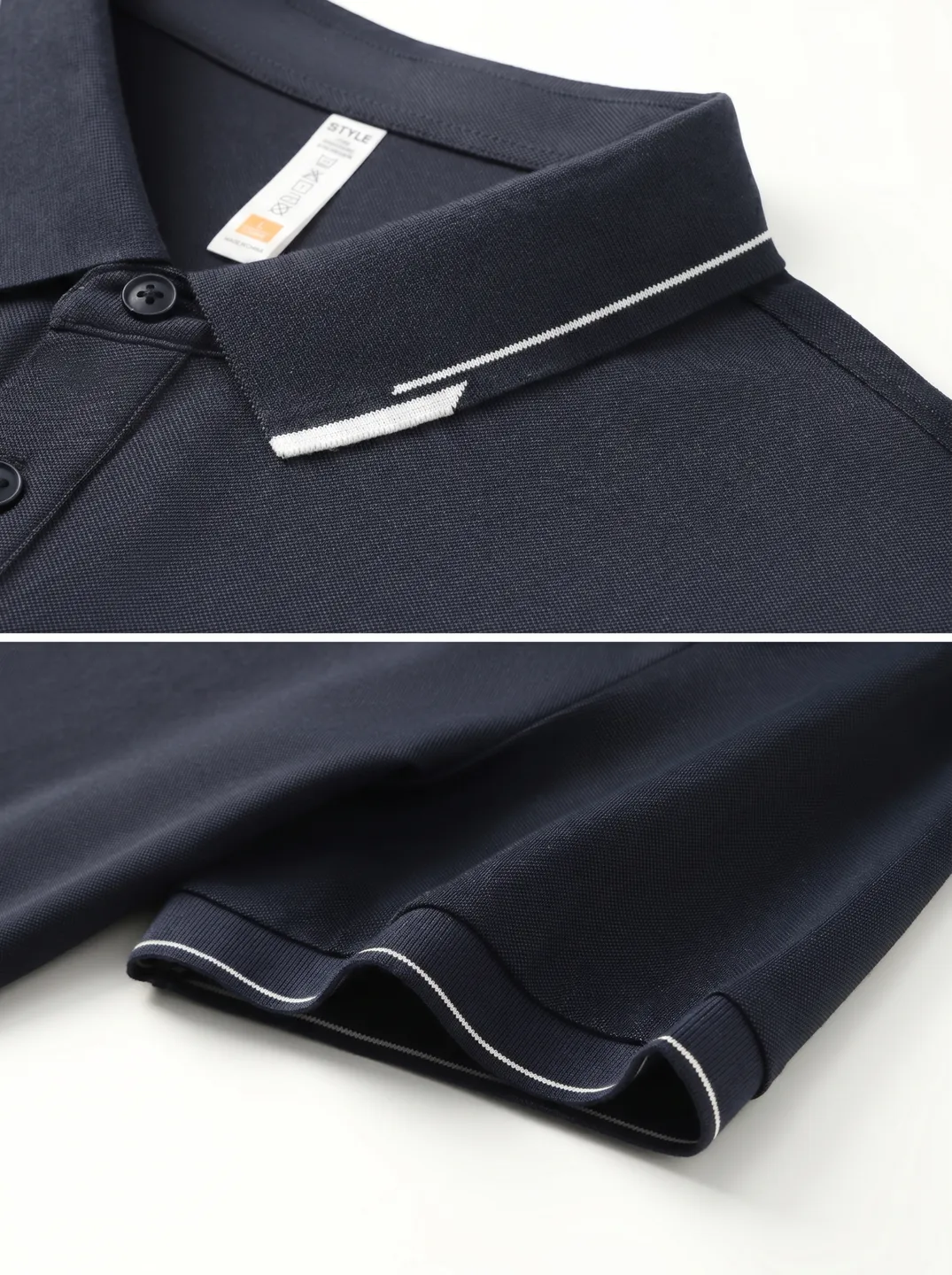 Navy Polo Shirt · Logo and design details · PM-C-052 / 4