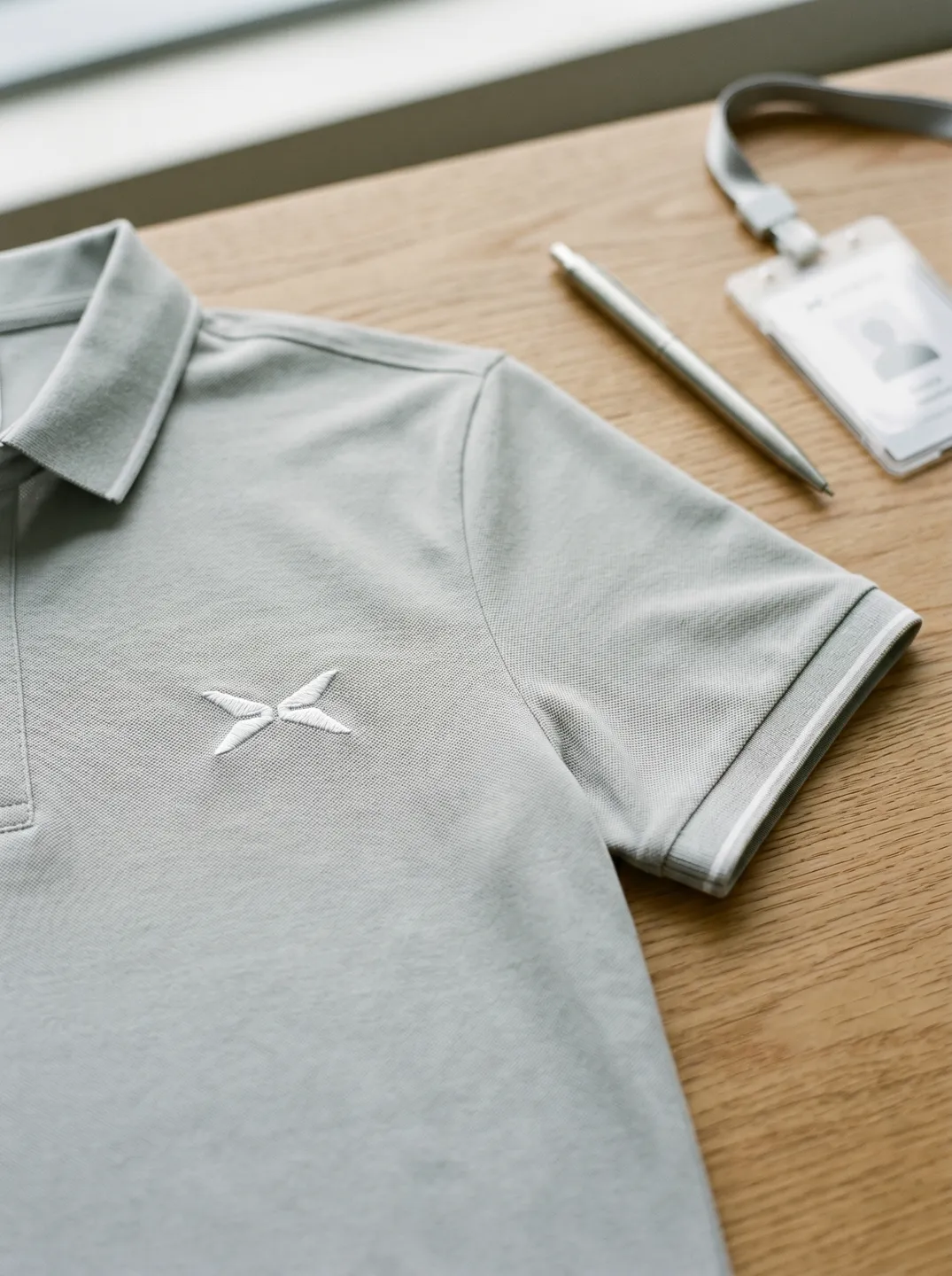 Light Grey Polo Shirt · Garment overview · PM-C-054 / 1