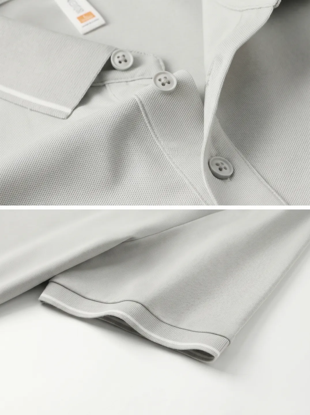 Light Grey Polo Shirt · Logo and design details · PM-C-054 / 3