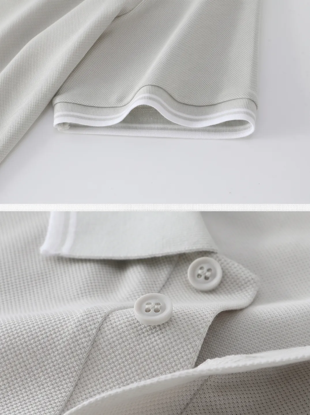 Light Grey Polo Shirt · Logo and design details · PM-C-072 / 4
