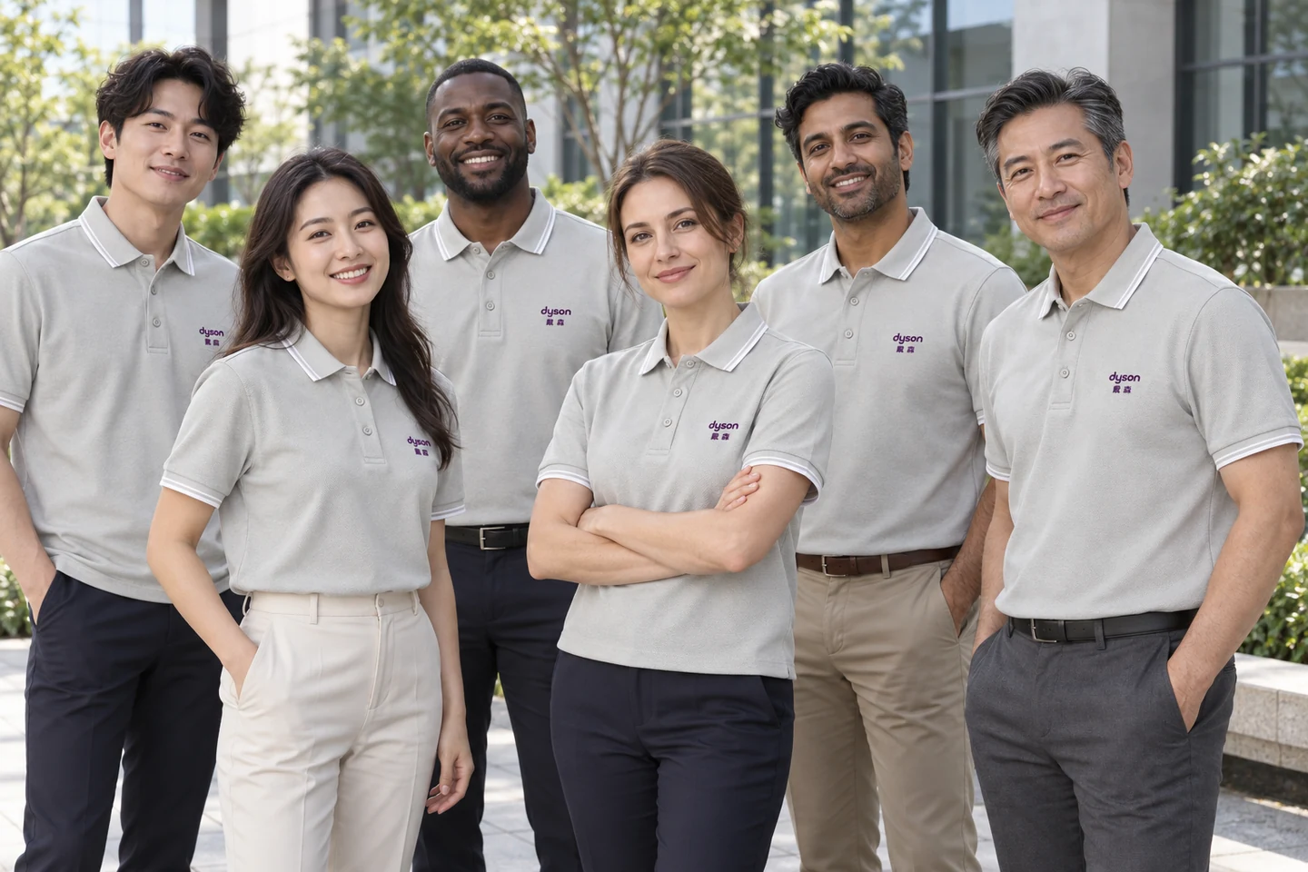 Light Grey Polo Shirt · International team styling · Group portrait · PM-C-072 / 9