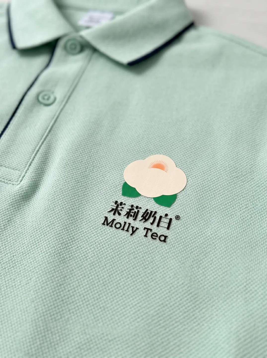 Mint Polo Shirt · Logo and design details · PM-C-073 / 3