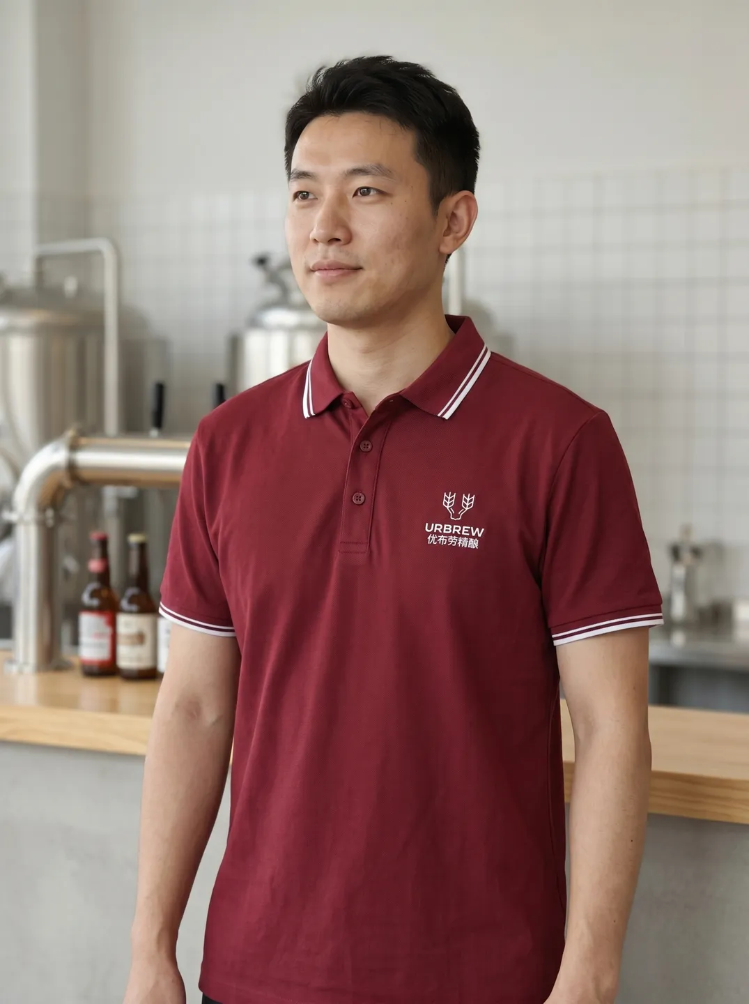 Burgundy Polo Shirt · Styling and setting · PM-C-089 / 6