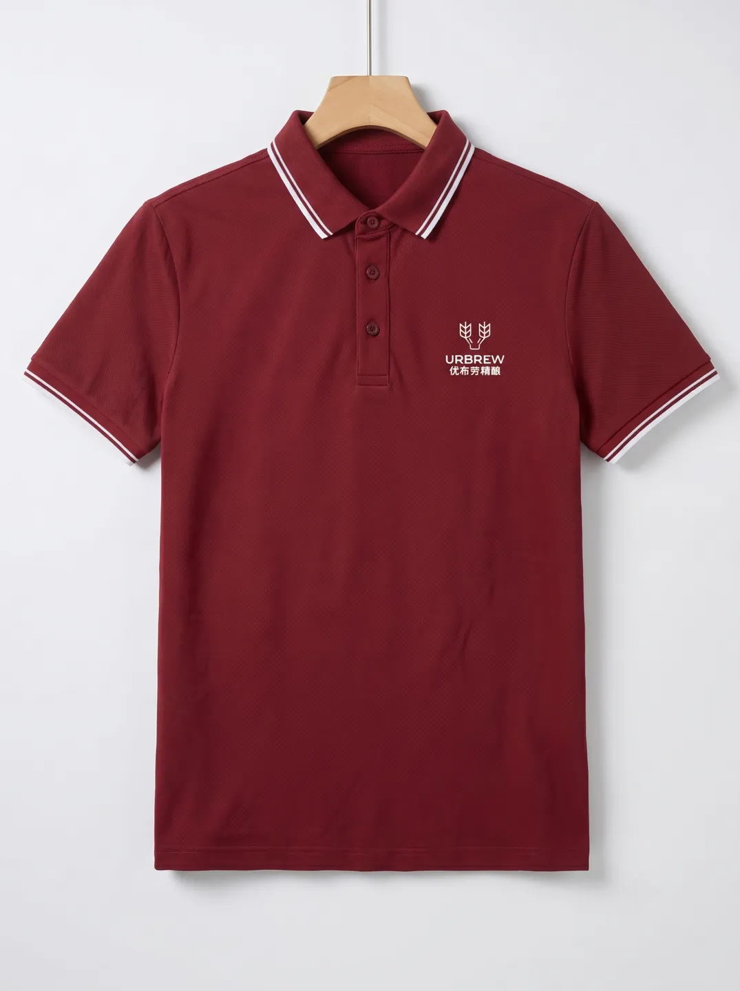 Burgundy Polo Shirt · Garment overview · PM-C-089 / 1