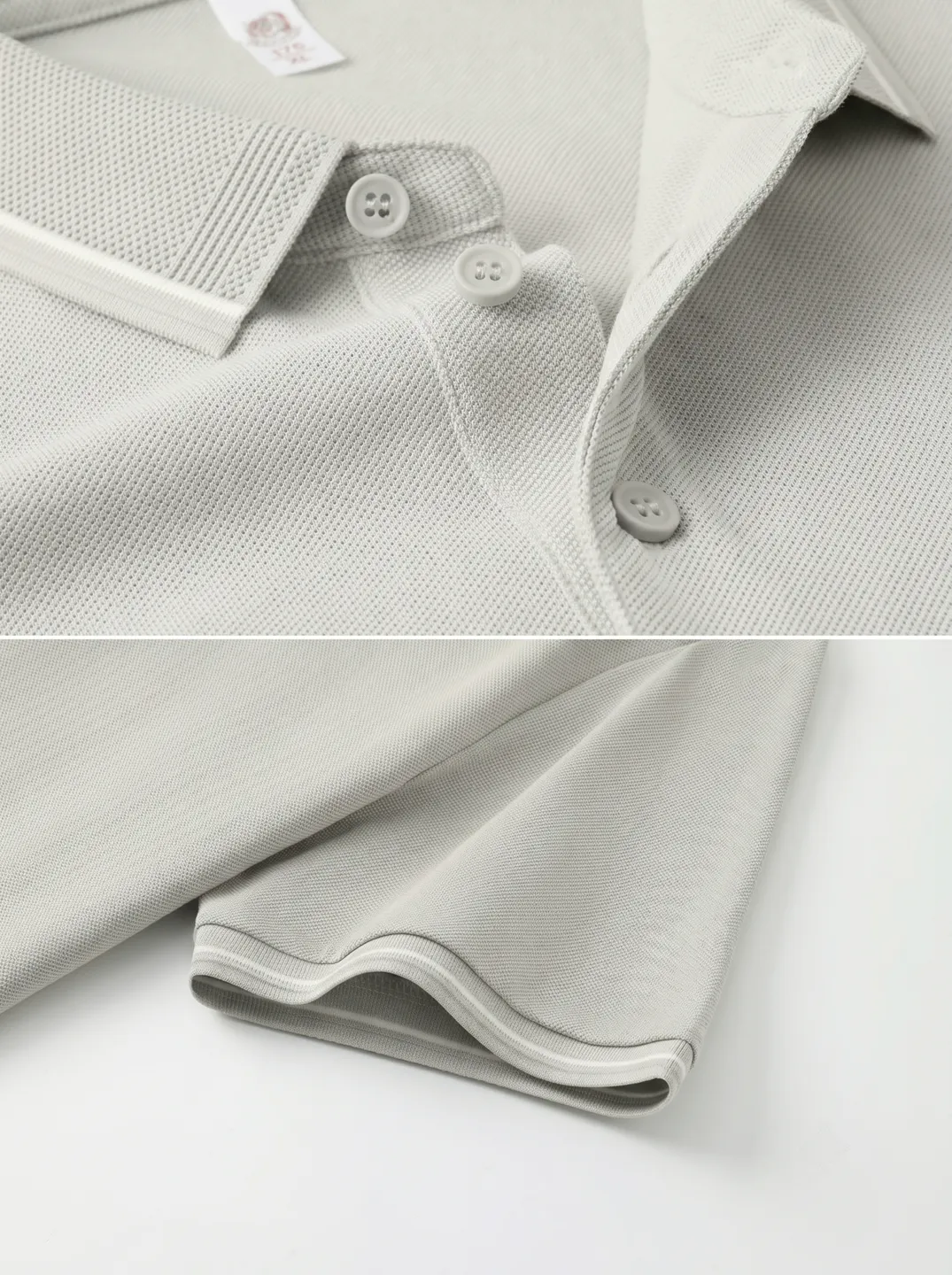 Light Grey Polo Shirt · Logo and design details · PM-C-090 / 4