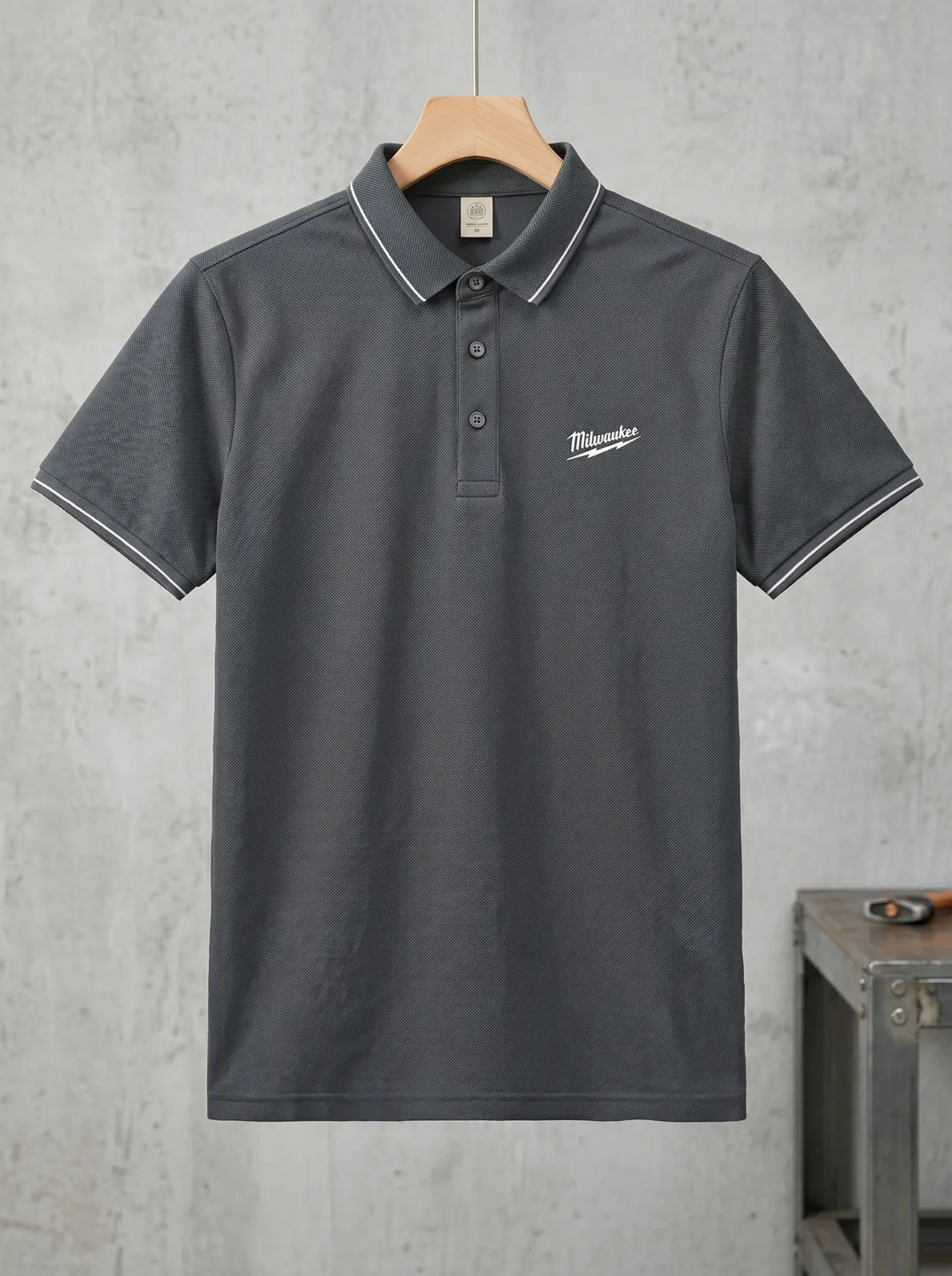 Charcoal Polo Shirt · Garment overview · PM-C-093 / 1