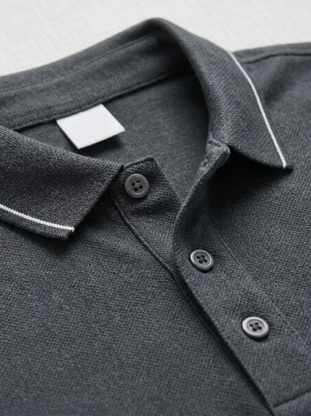 Charcoal Polo Shirt · Logo and design details · PM-C-093 / 3