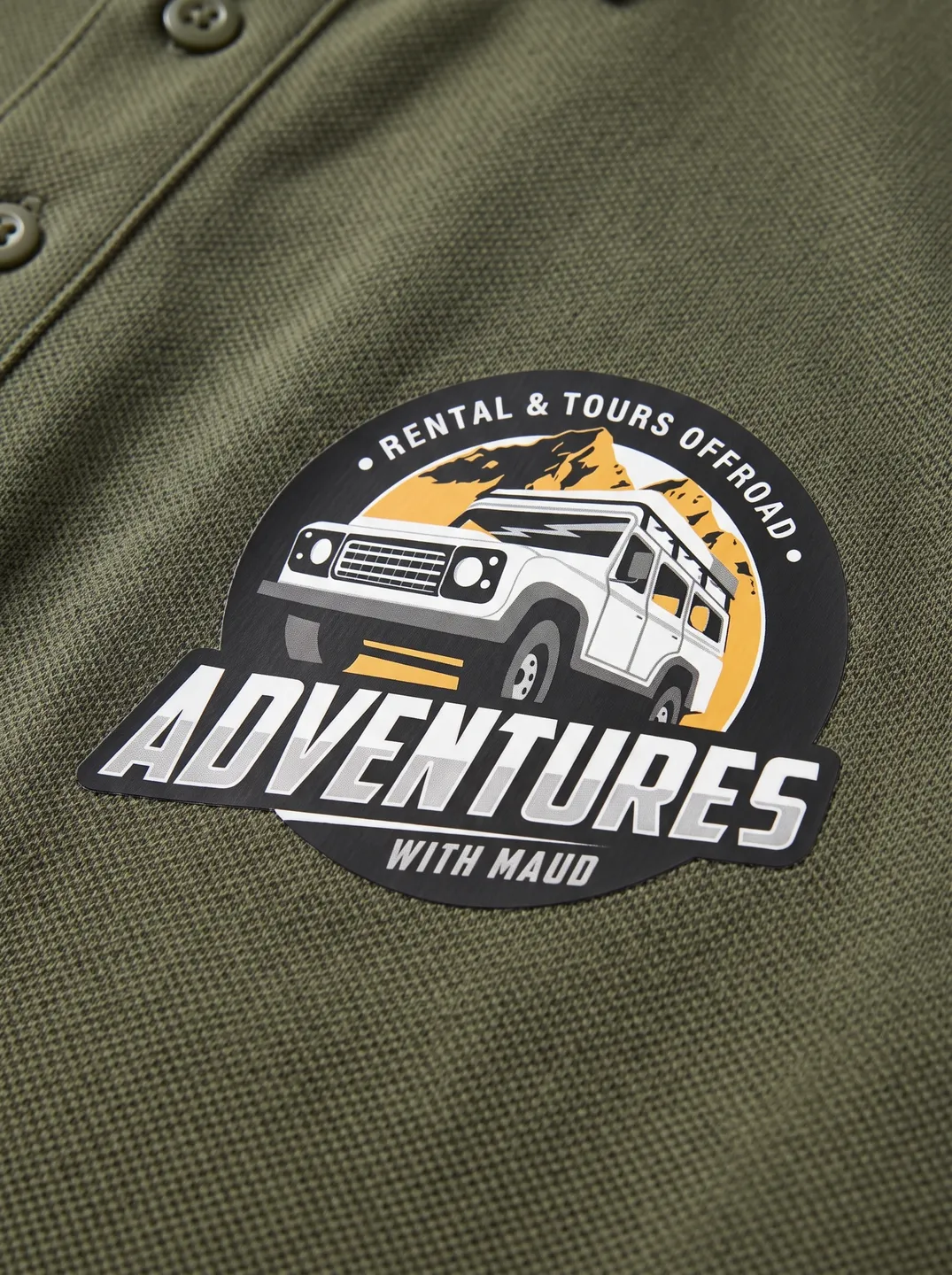 Olive Polo Shirt · Logo and design details · PM-C-131 / 2