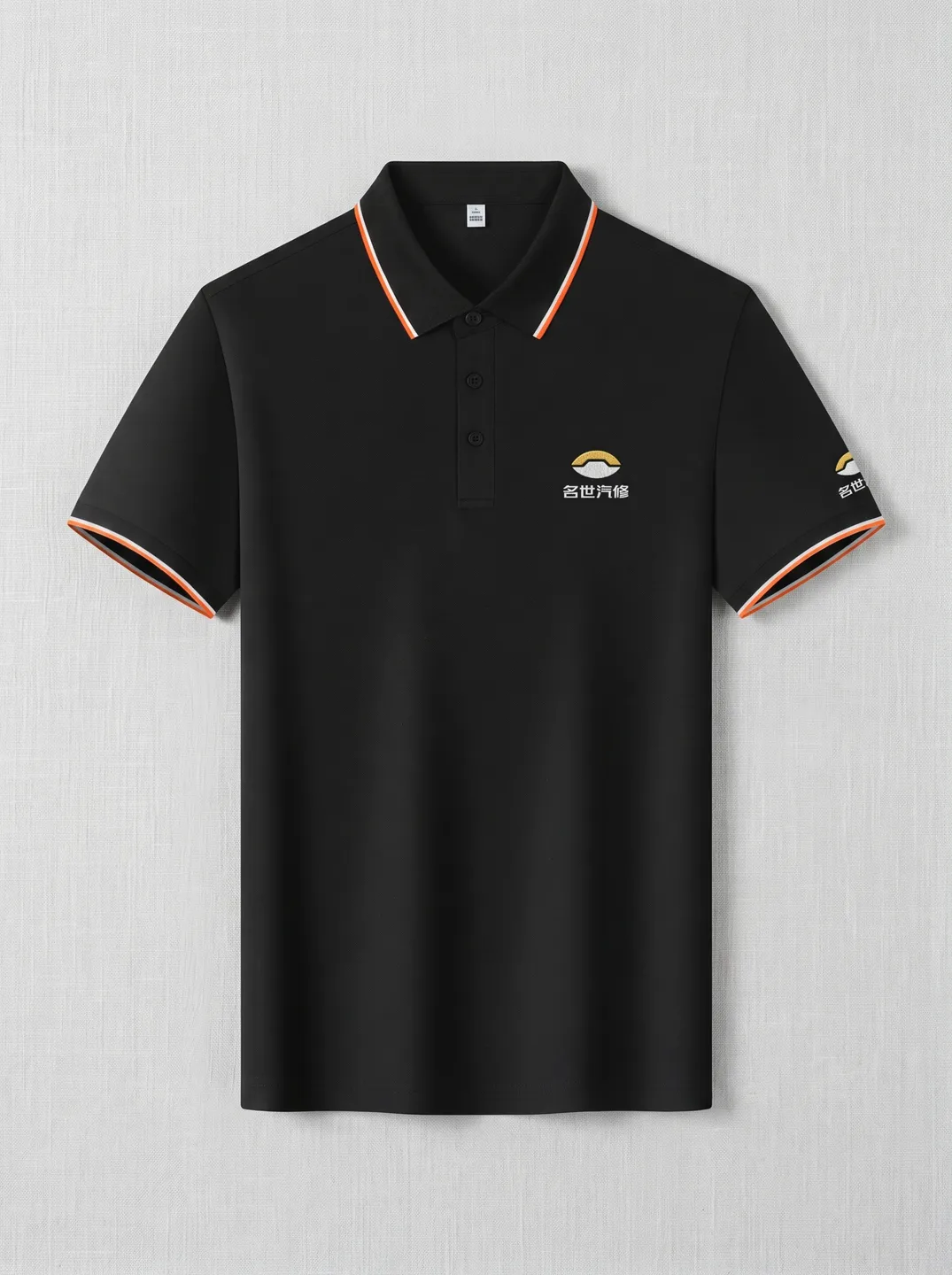 Black Polo Shirt · Garment overview · PM-C-134 / 1