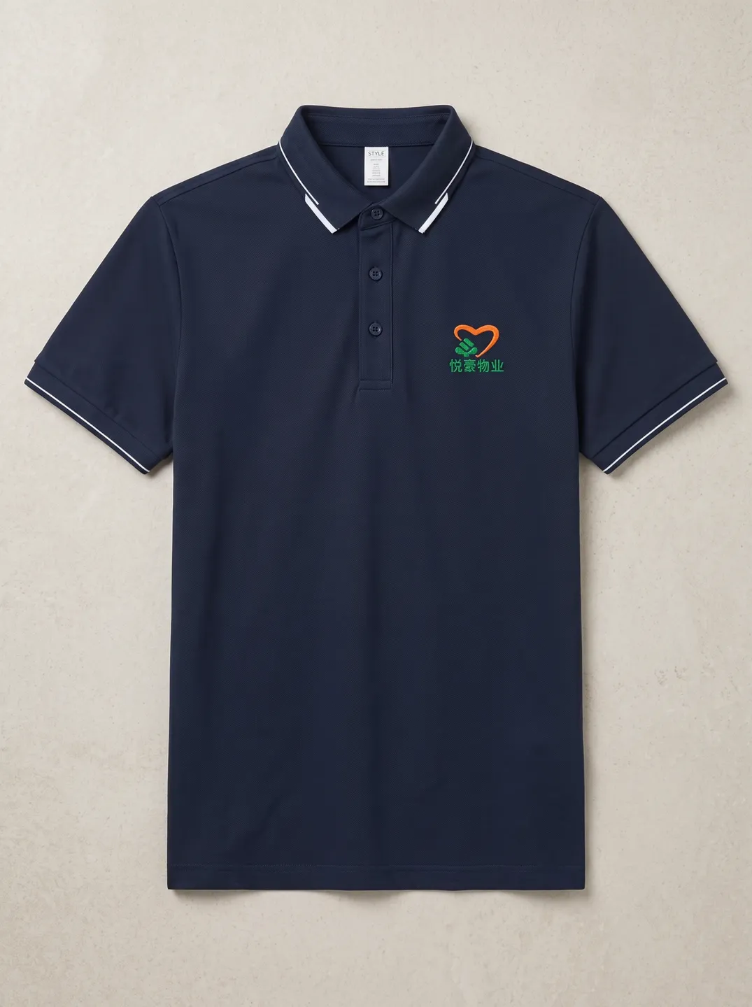 Navy Polo Shirt · Garment overview · PM-C-147 / 1