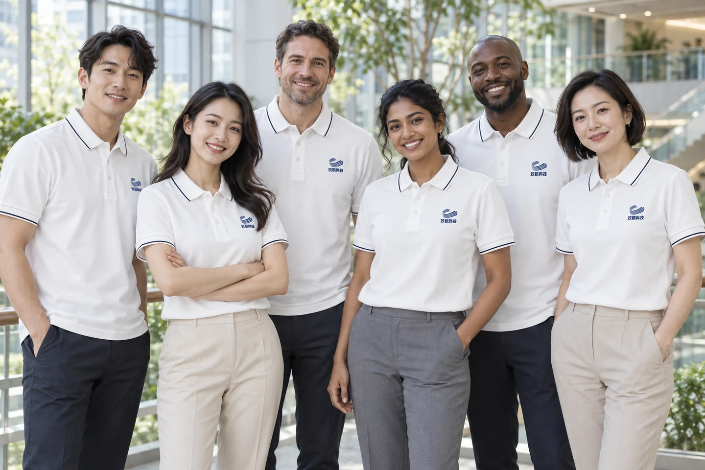 White Polo Shirt · International team styling · Group portrait · PM-C-148 / 9