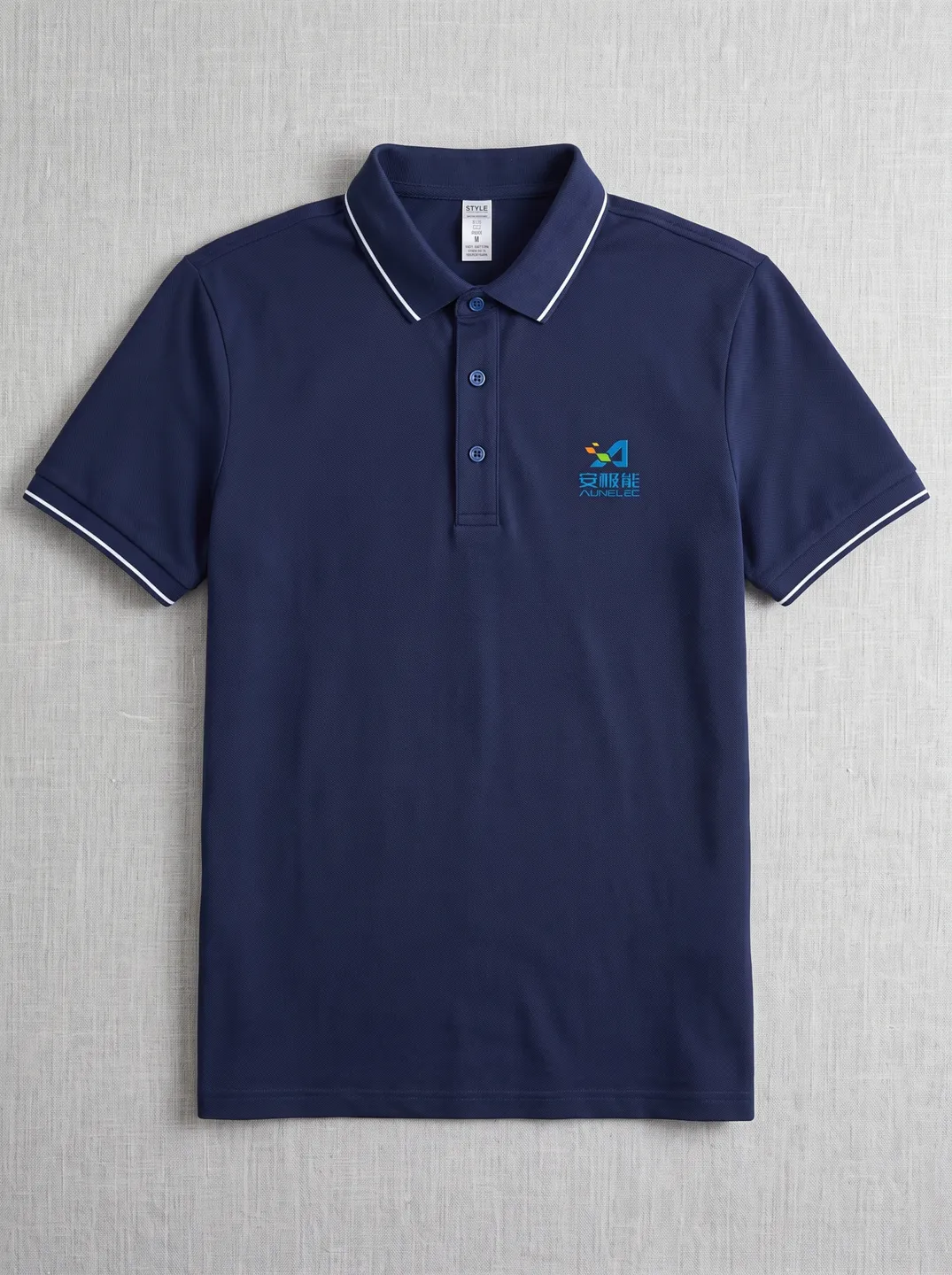Navy Polo Shirt · Garment overview · PM-C-150 / 1