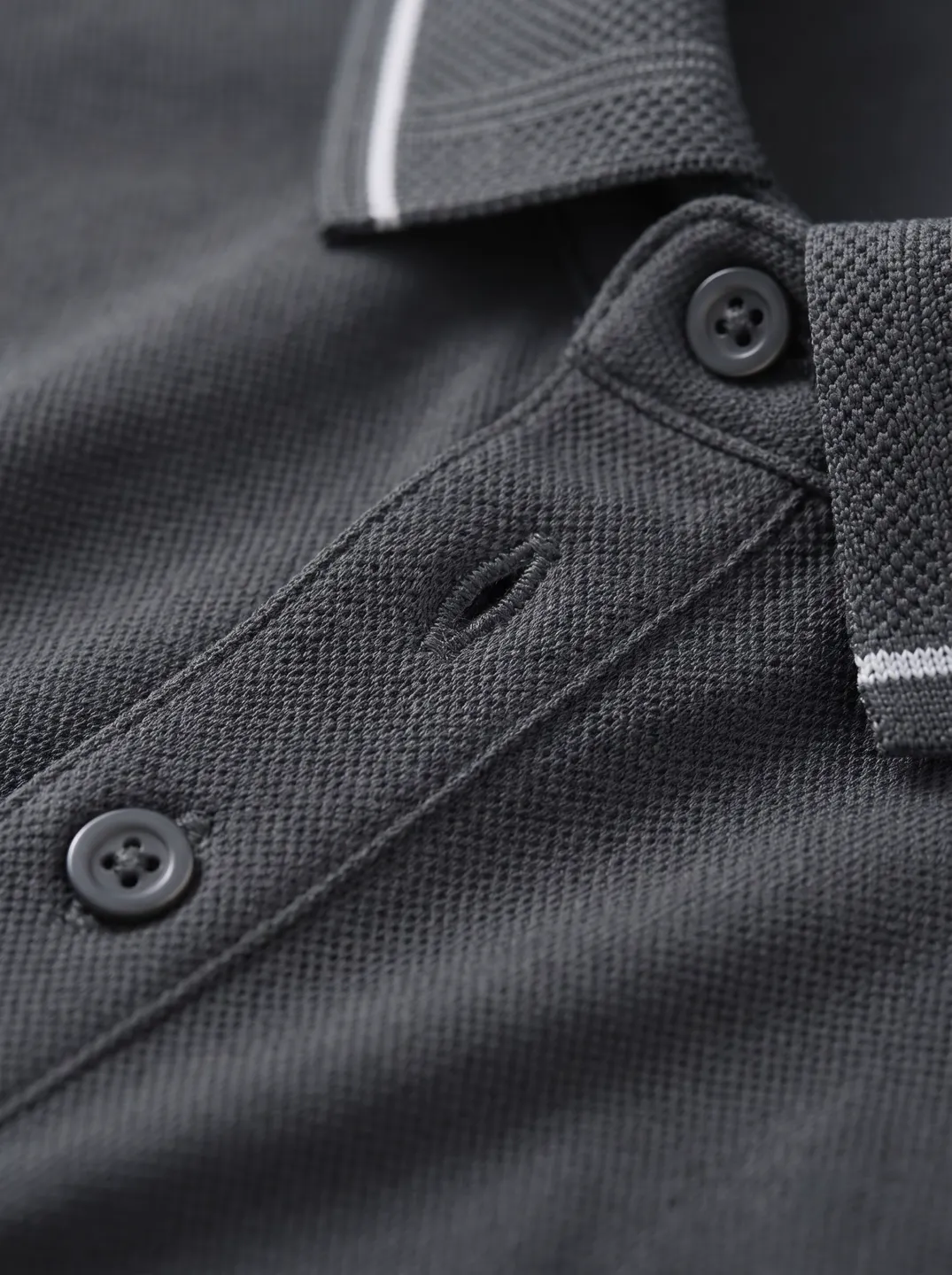 Charcoal Polo Shirt · Logo and design details · PM-C-154 / 5