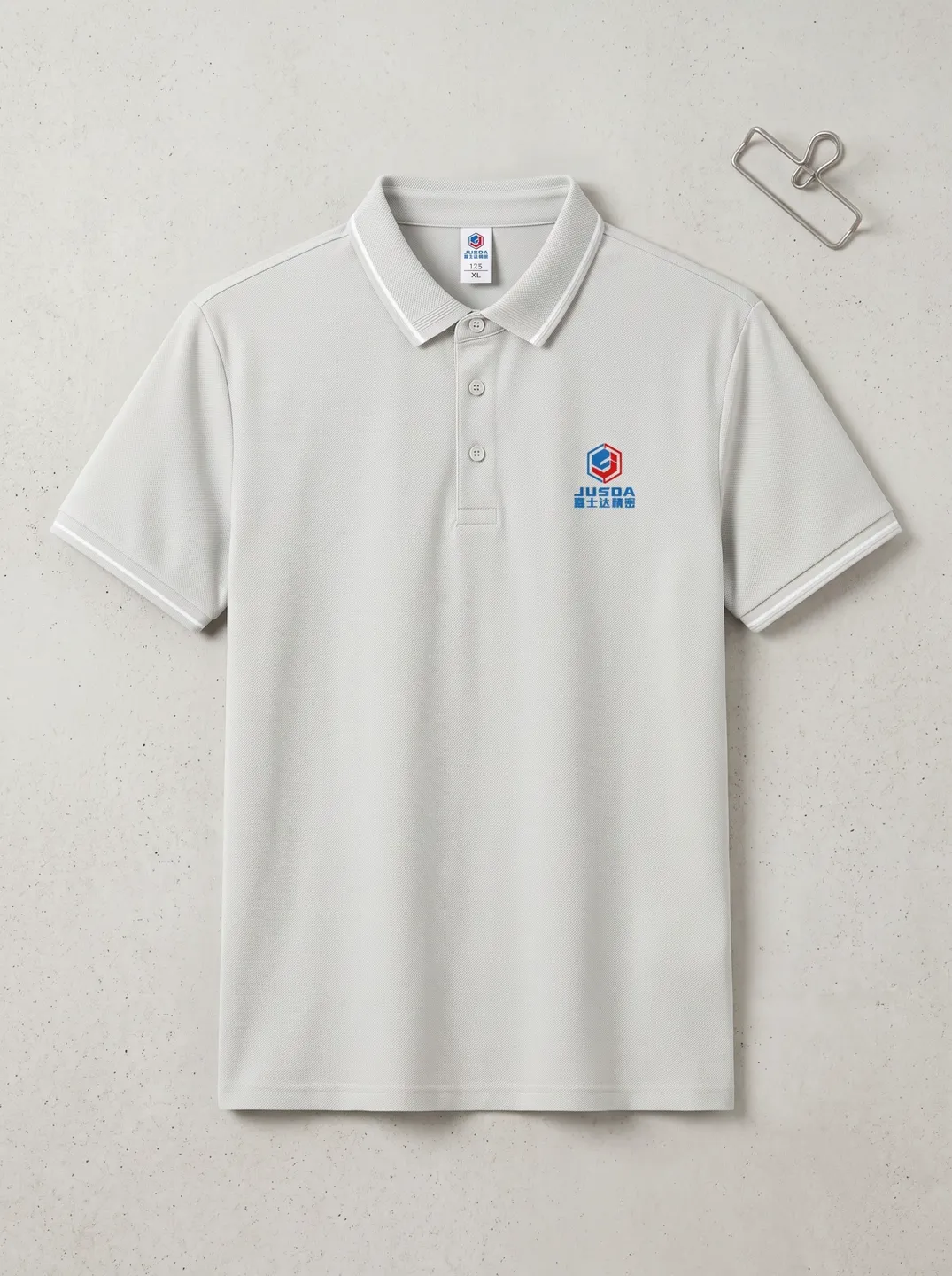 Light Grey Polo Shirt · Garment overview · PM-C-157 / 1