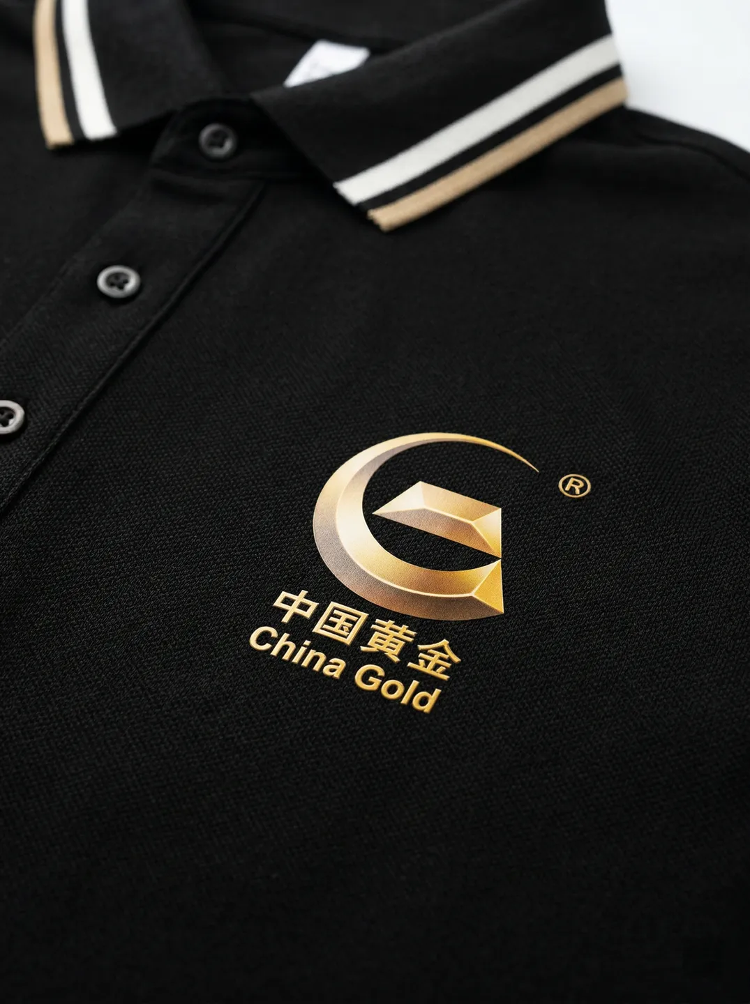 Black Polo Shirt · Logo and design details · PM-C-161 / 2