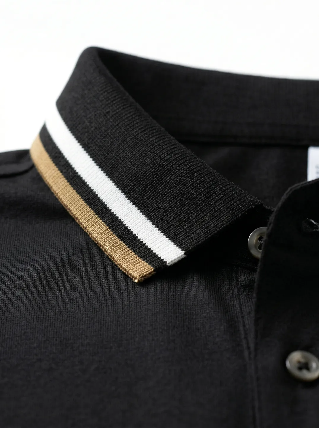 Black Polo Shirt · Logo and design details · PM-C-161 / 3