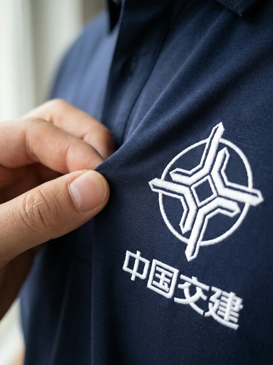 Navy Polo Shirt · Logo and design details · PM-C-162 / 3