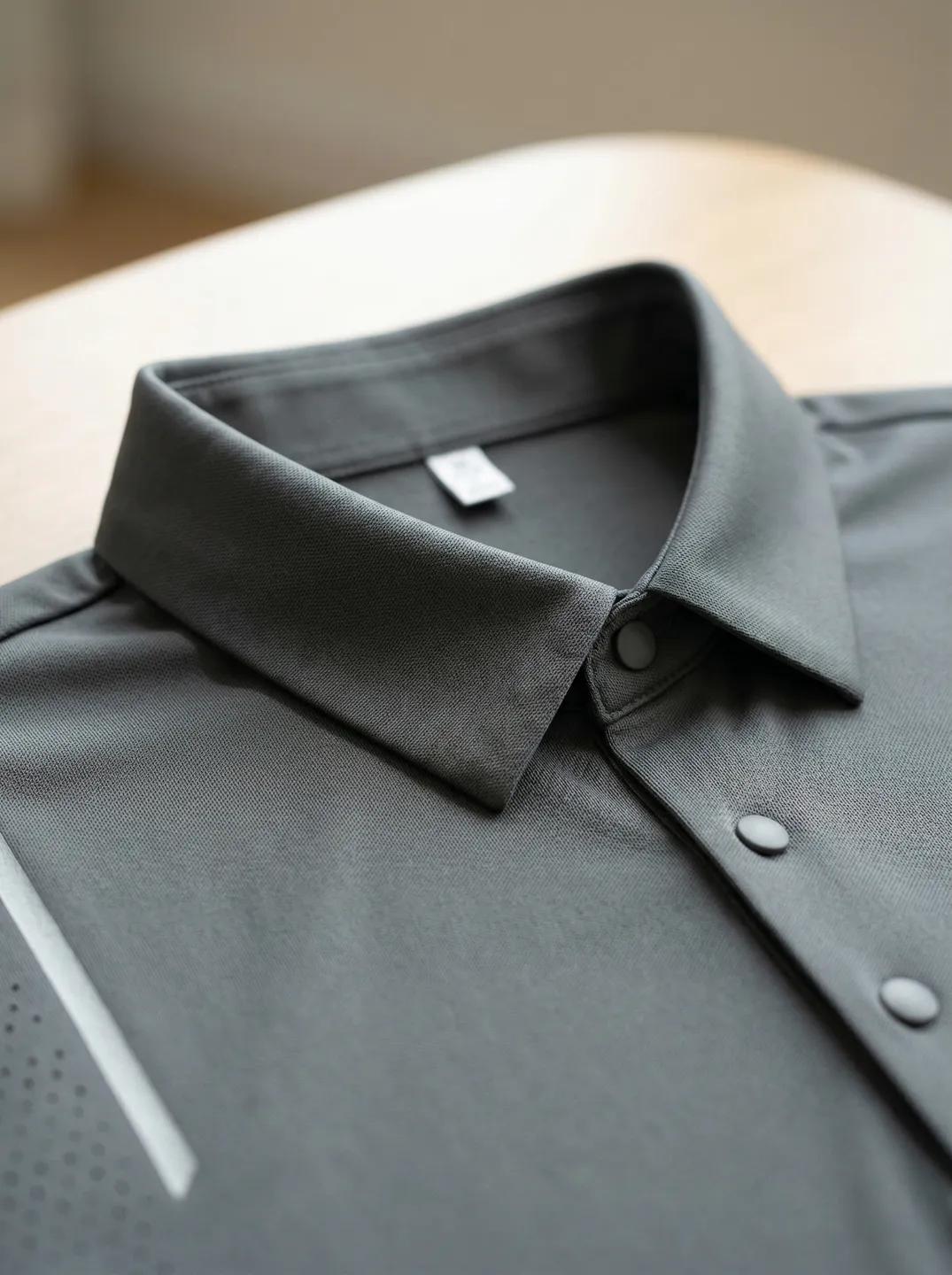 Charcoal Polo Shirt · Logo and design details · PM-C-163 / 2