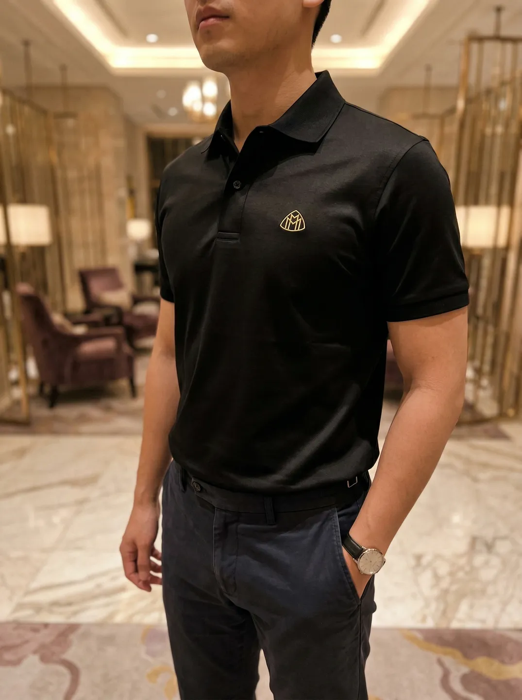Black Polo Shirt · Styling and setting · PM-C-167 / 5