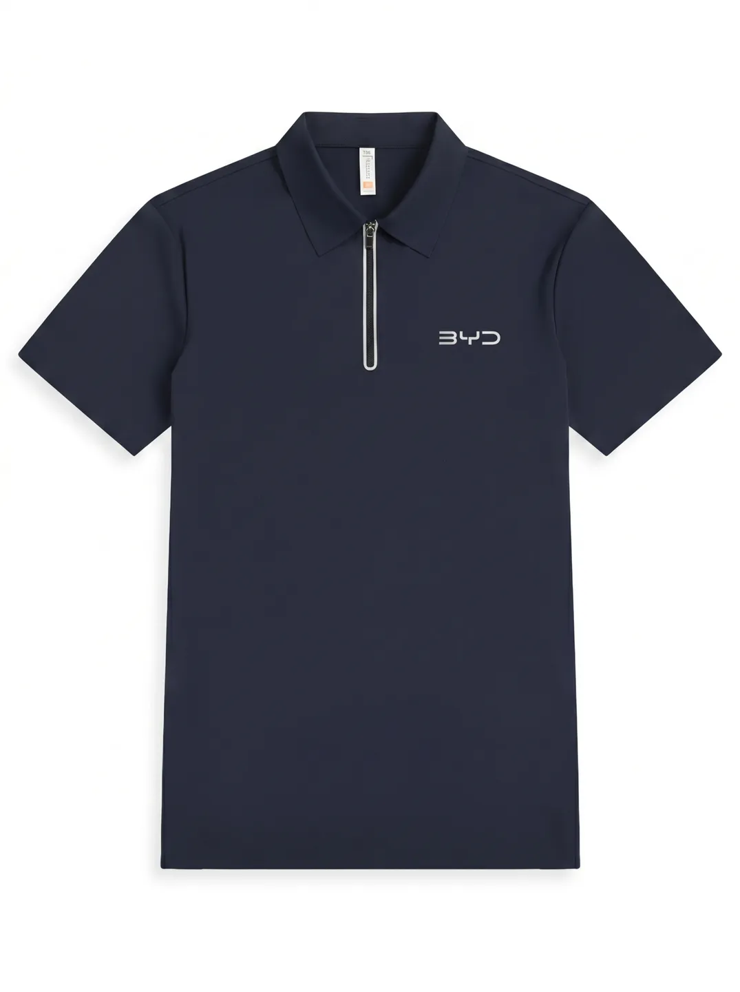 Navy Zip-Neck Polo Shirt · Garment overview · PM-C-196 / 1