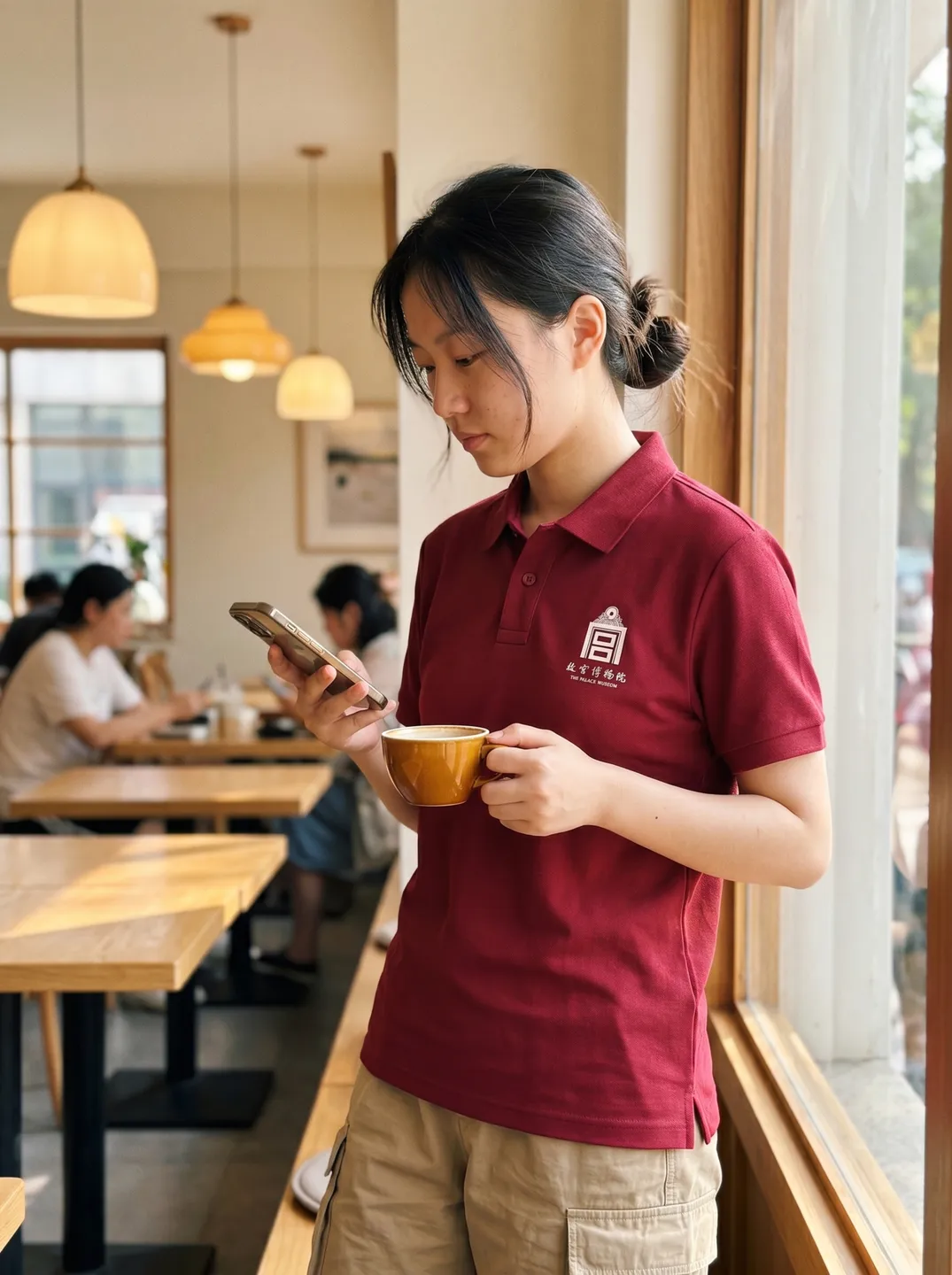 Burgundy Polo Shirt · Styling and setting · PM-C-201 / 7