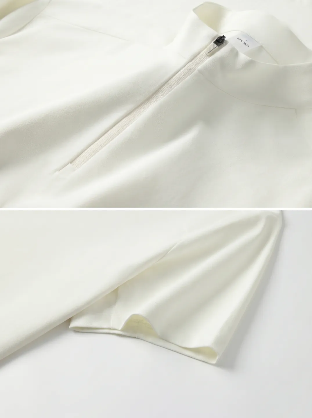 Ivory Stand-Collar Polo Shirt · Logo and design details · PM-C-204 / 4