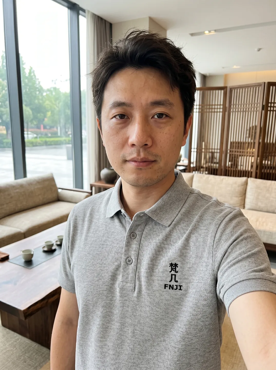 Light Grey Polo Shirt · Styling and setting · PM-C-220 / 6
