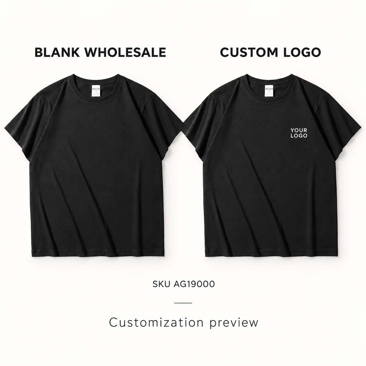 Compact Siro-Spun 100% Cotton Tee · Logo preview