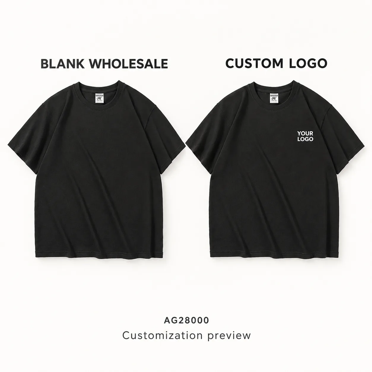 280 g/m² Heavyweight Cotton Tee · Logo preview