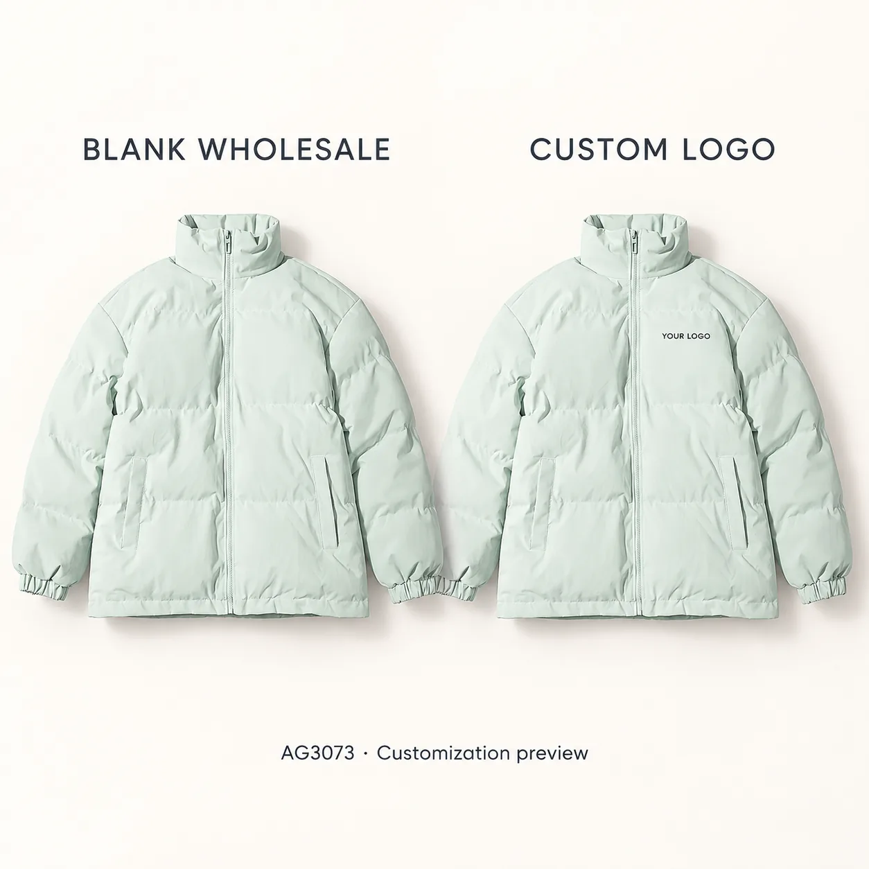Seven-Color Polyester Padded Jacket · Logo preview