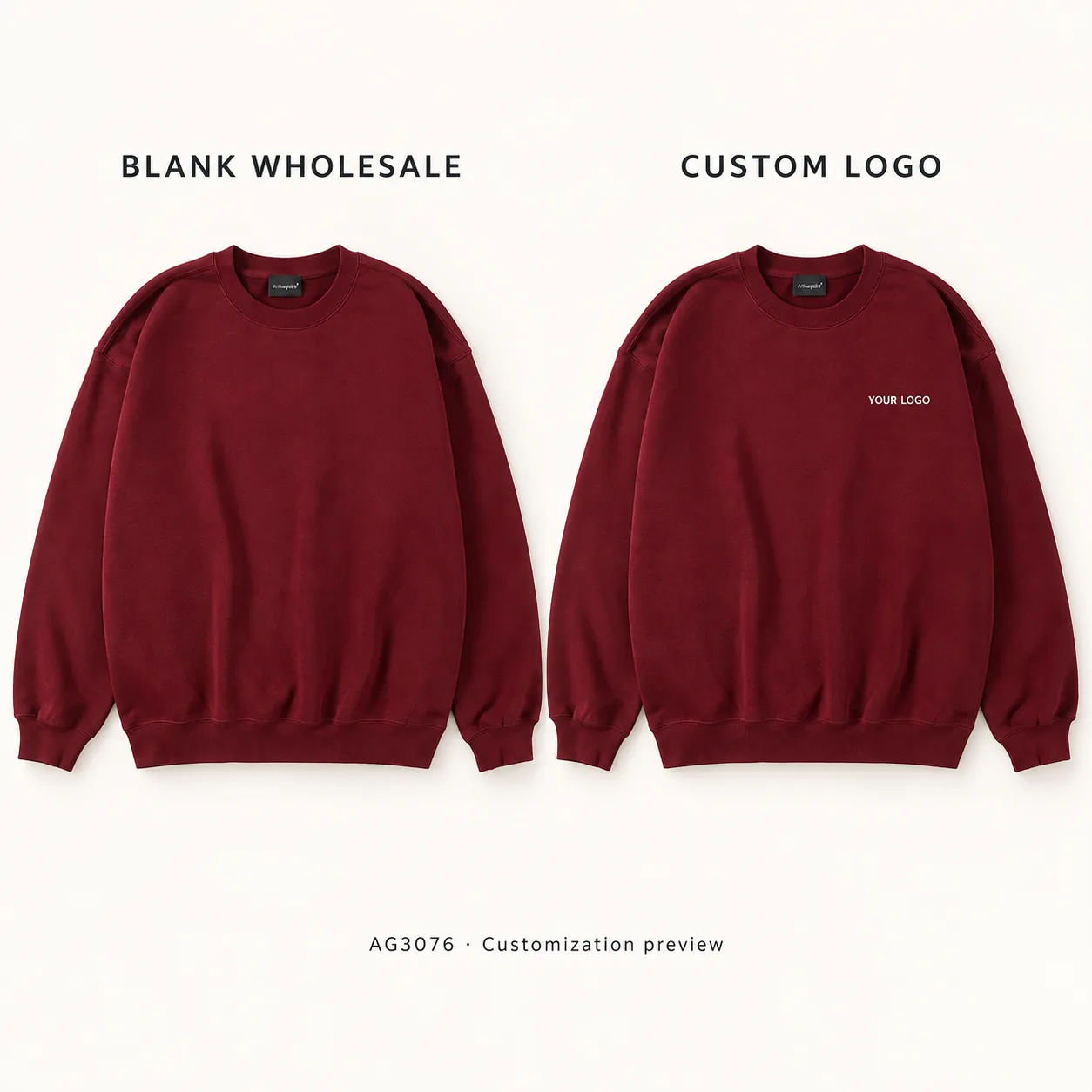 Heavyweight Cotton Relaxed Crewneck Sweatshirt · Logo preview
