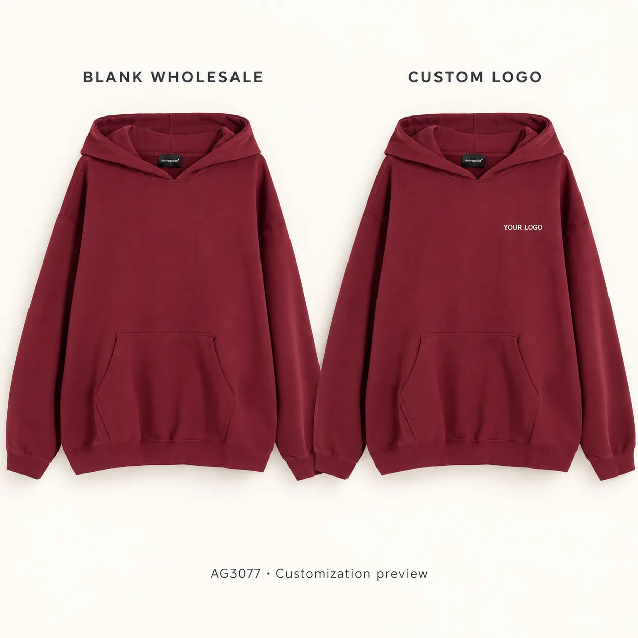 450 g/m² 100% Cotton Pullover Hoodie · Logo preview
