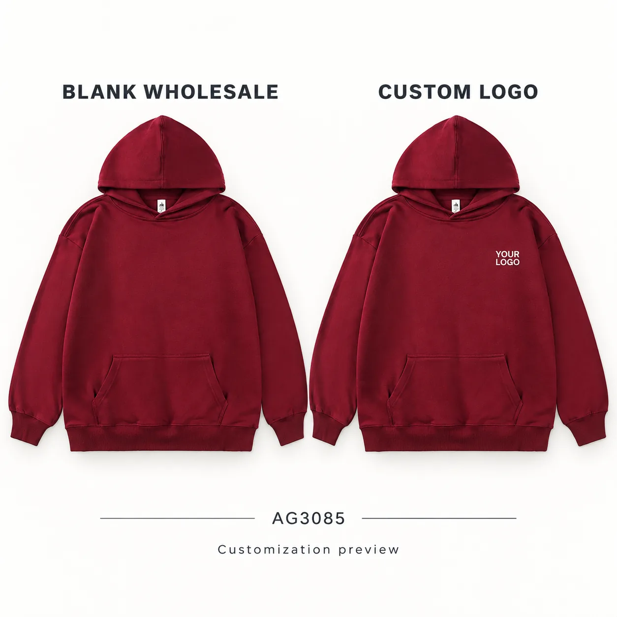 100% Cotton Terry-Loop Hoodie · Logo preview
