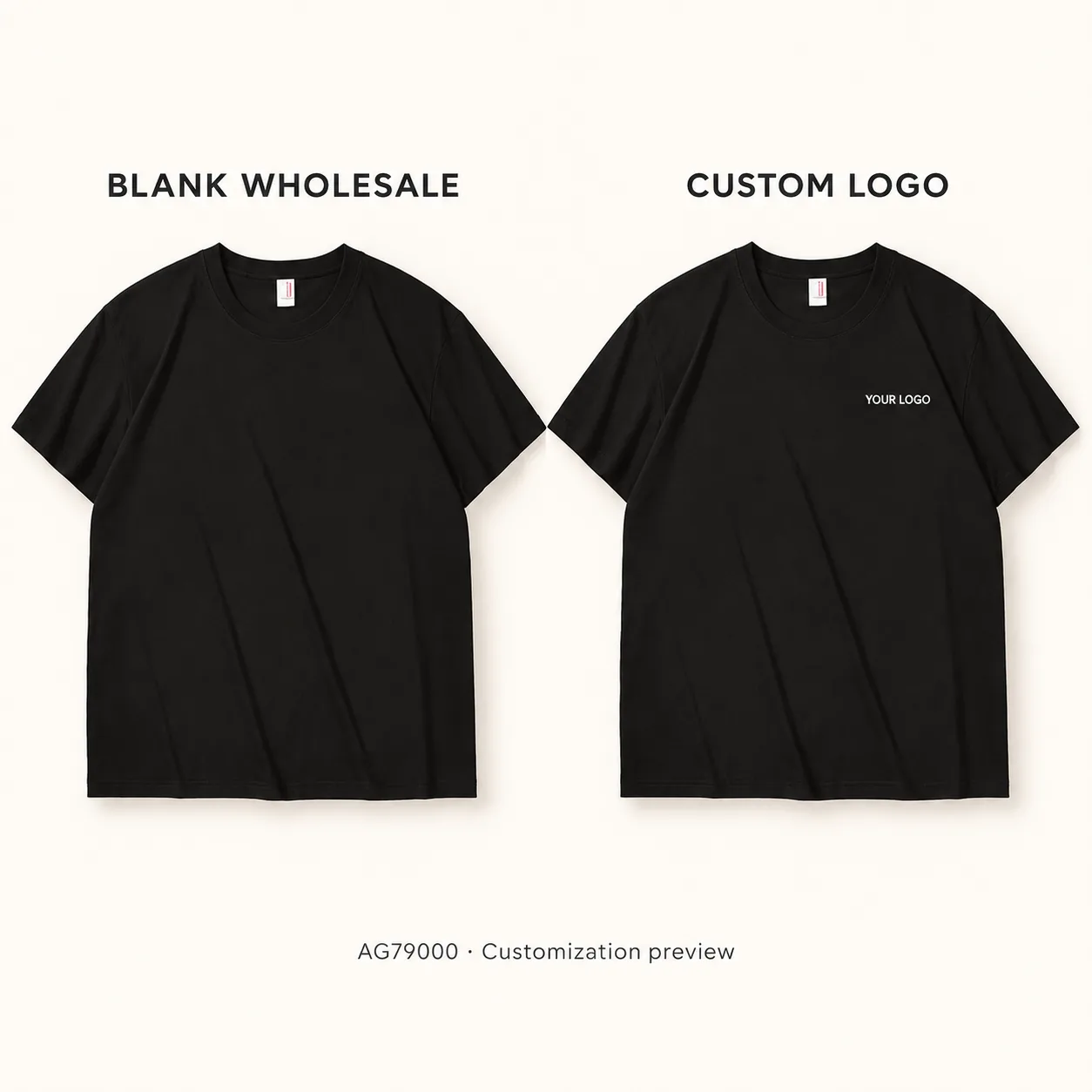 26-Count Compact Siro-Spun Cotton Crew Tee · Logo preview