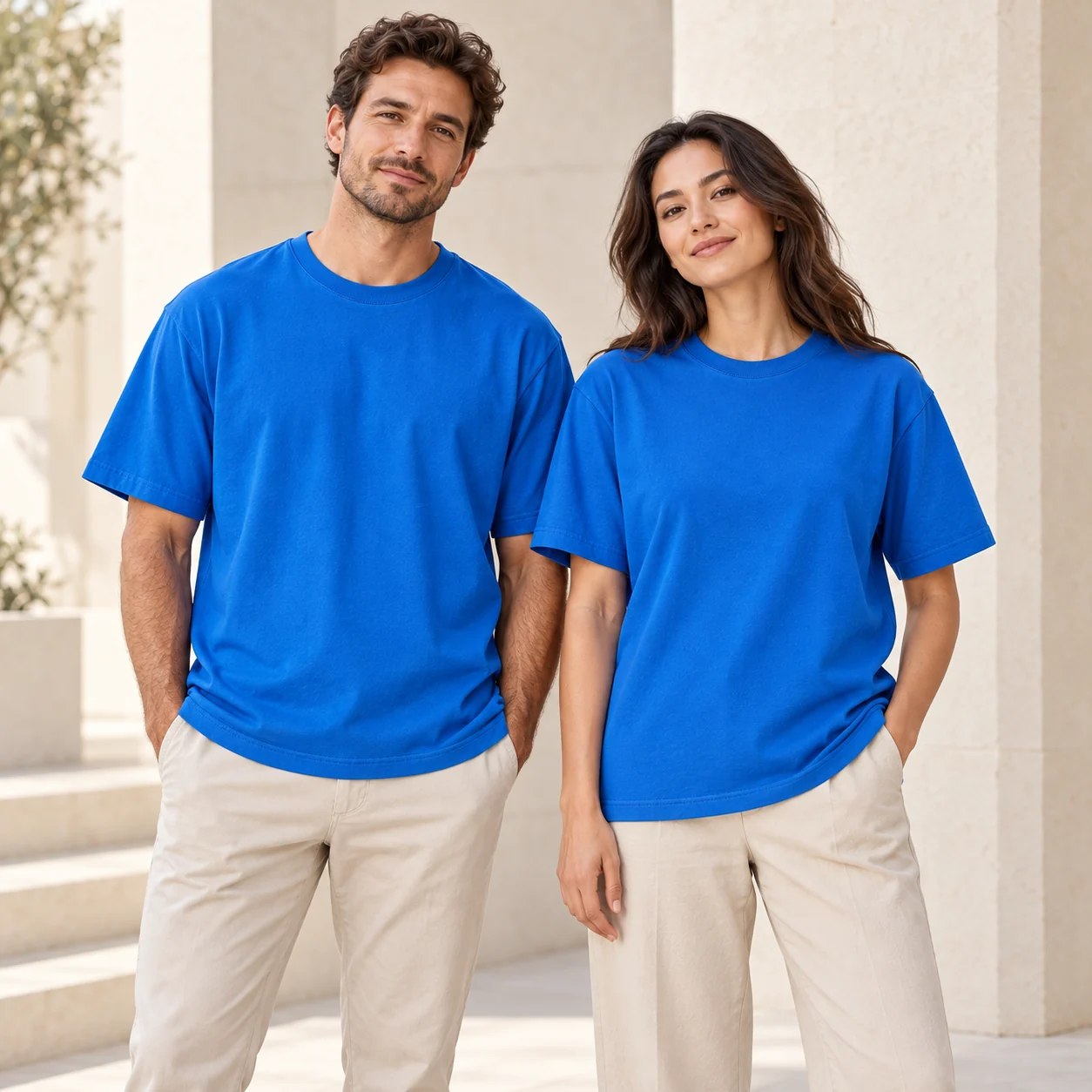 16s Combed Cotton Heavyweight Tee · Men & women uniform scene