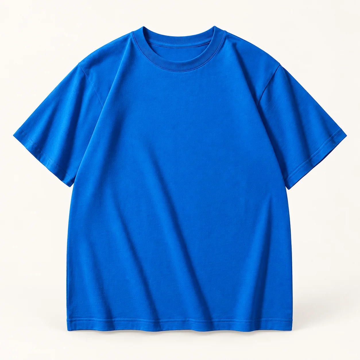 16s Combed Cotton Heavyweight Tee — 007 Royal blue — Style view