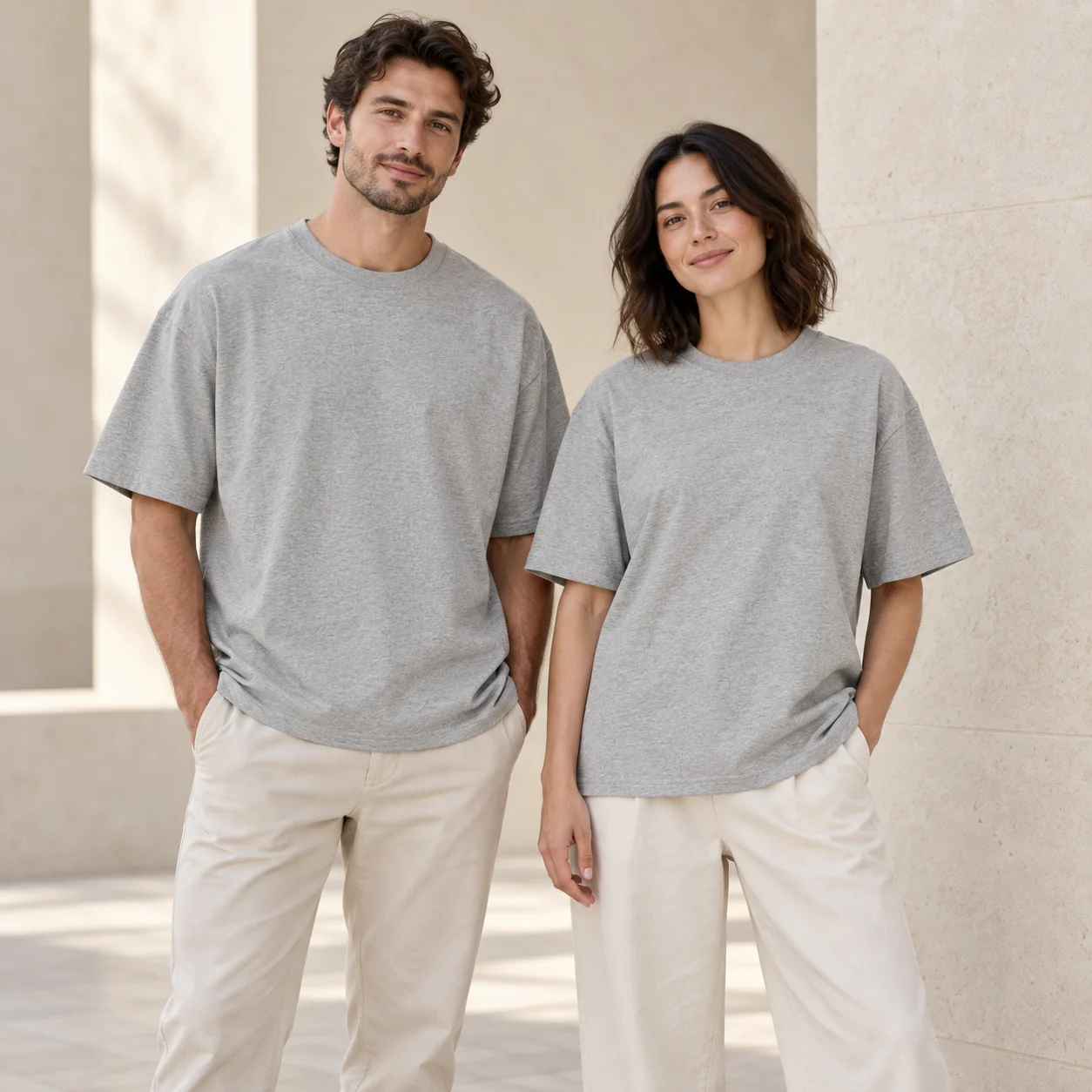 280 g/m² Heavyweight Cotton Tee · Men & women uniform scene