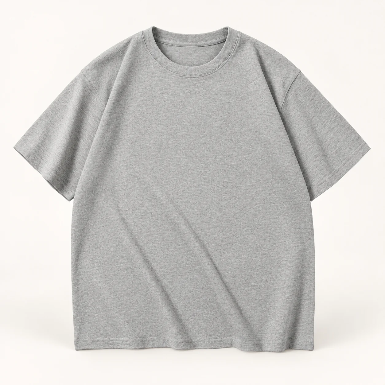 280 g/m² Heavyweight Cotton Tee — 003 Heather gray — Style view