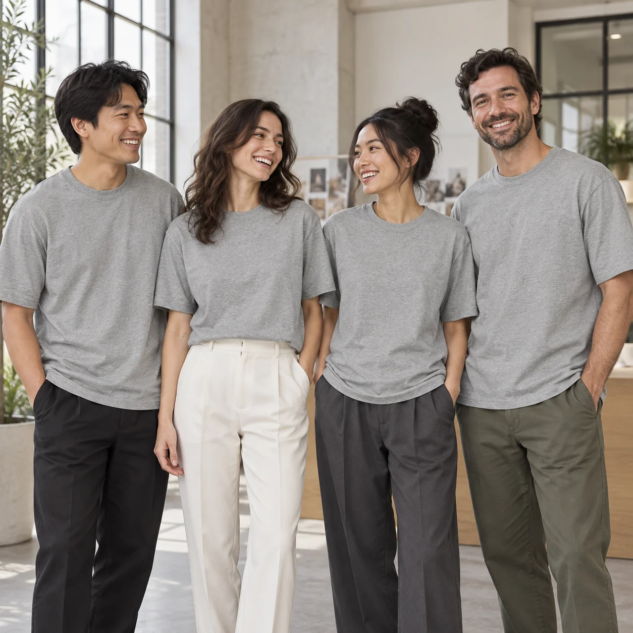 280 g/m² Heavyweight Cotton Tee · Coordinated team scene