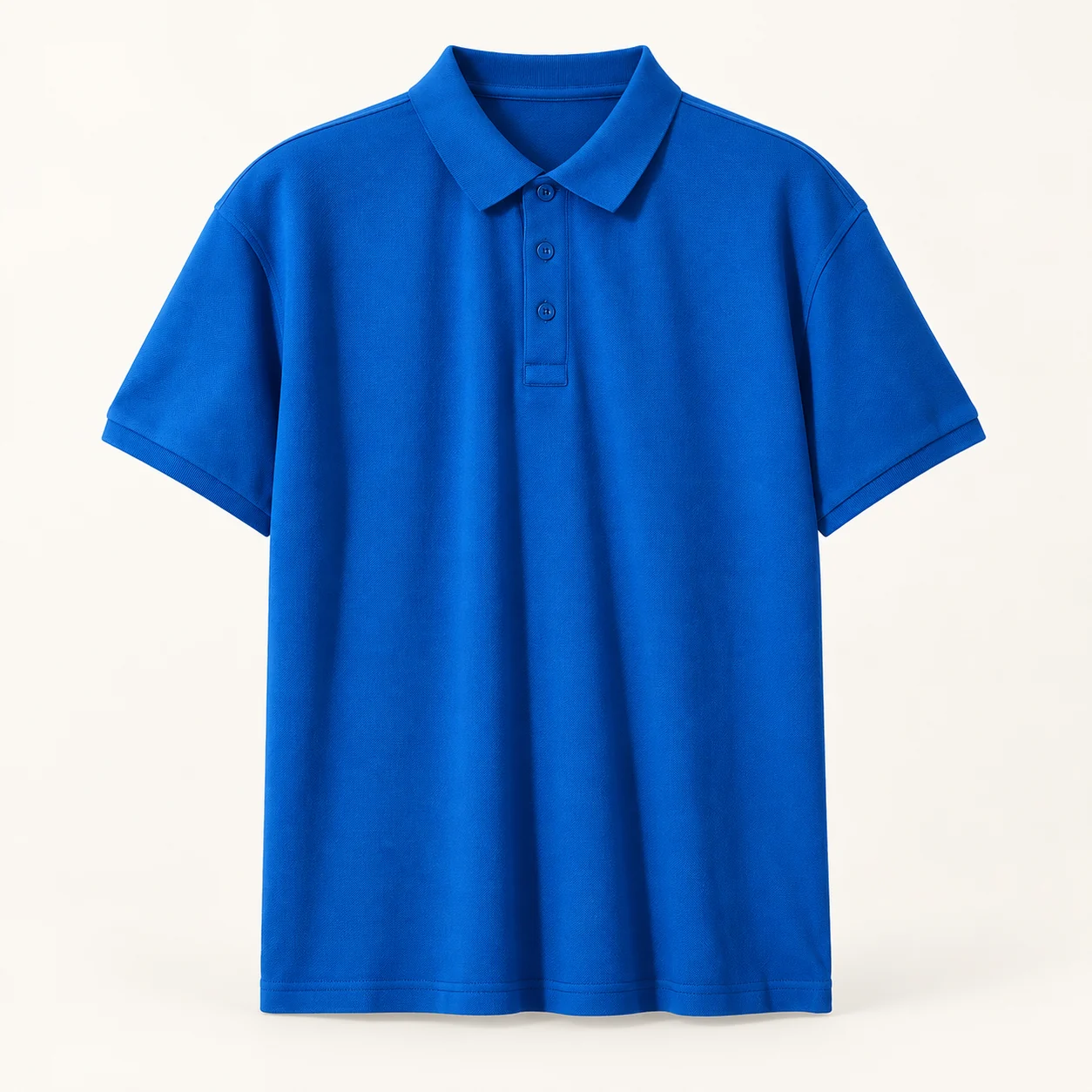 220 g/m² Combed Cotton Pique Polo, 21s Yarn — 007 Royal blue — Style view