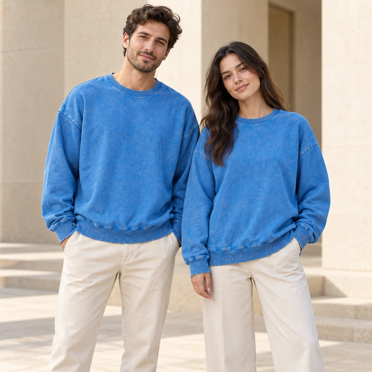 Snowflake-Finish 100% Cotton 350 g/m² Crewneck · Men & women uniform scene