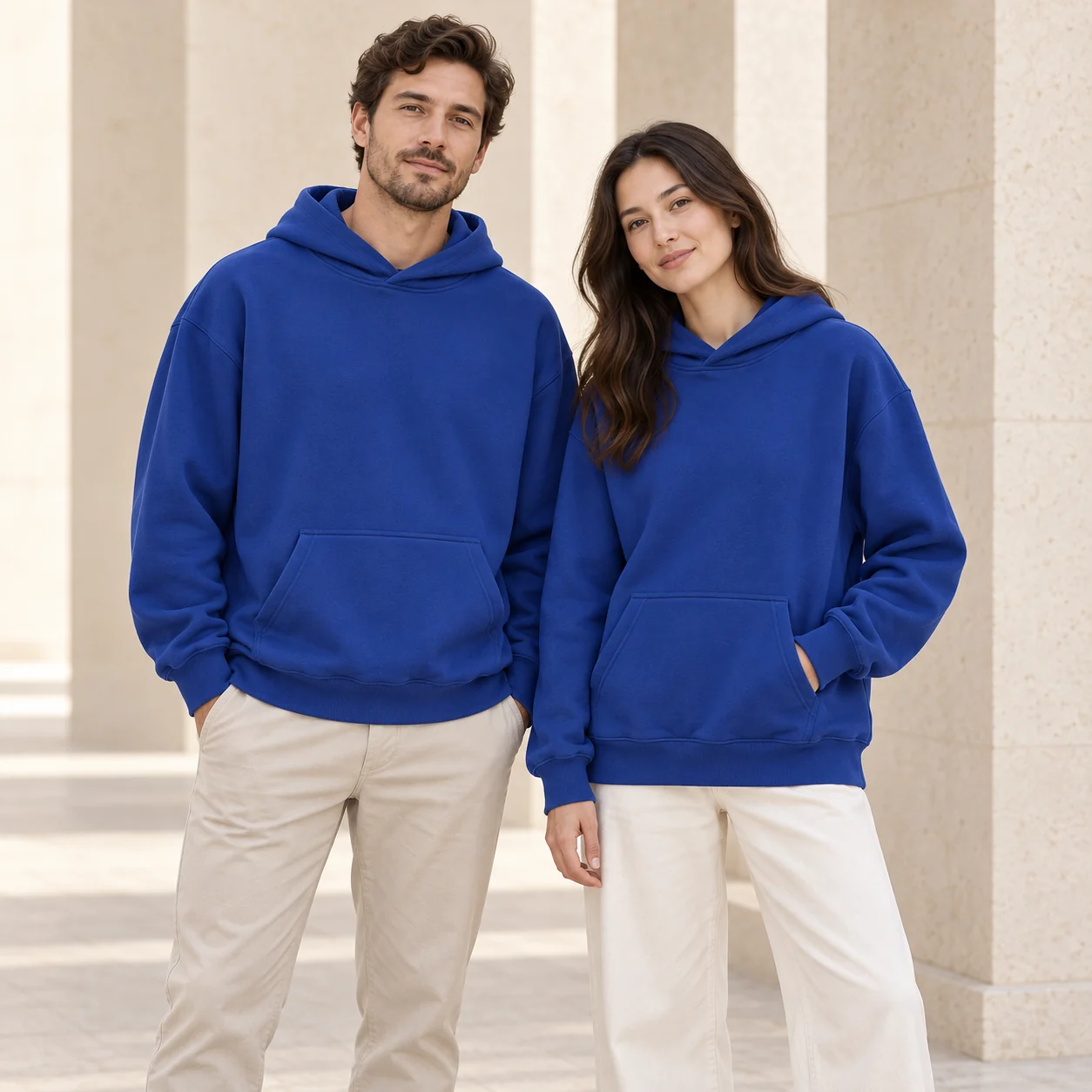 100% Cotton Terry-Loop Hoodie · Men & women uniform scene