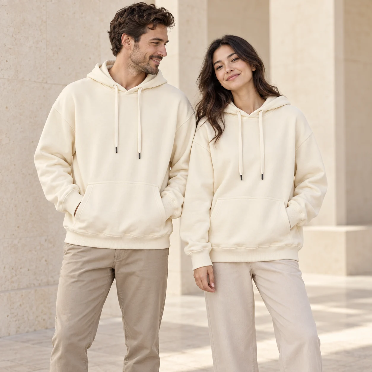 100% Cotton Terry Loop Hoodie · Men & women uniform scene