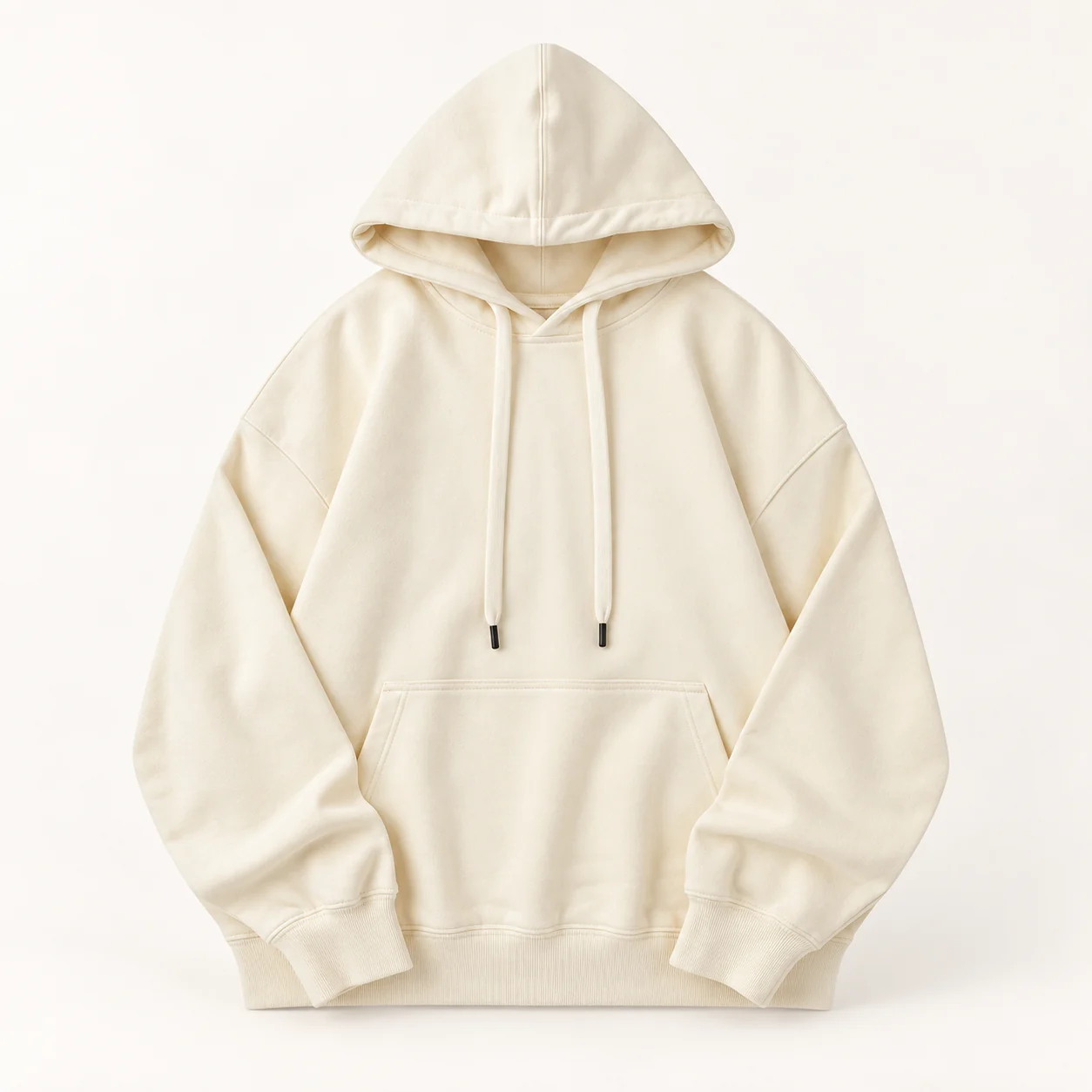 100% Cotton Terry Loop Hoodie — 067 Apricot — Style view