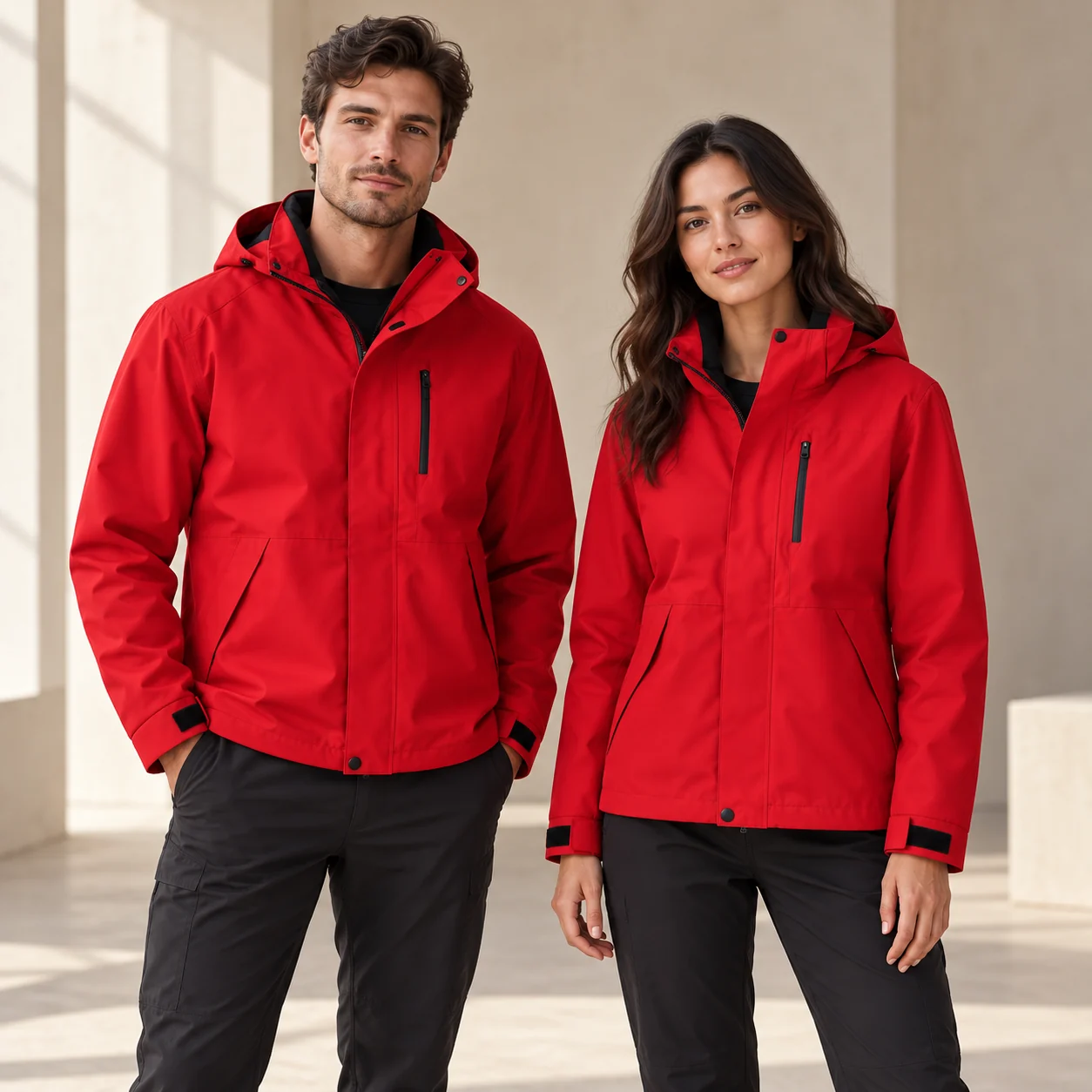 Fleece-Lined 3-in-1 Shell Jacket · Men & women uniform scene