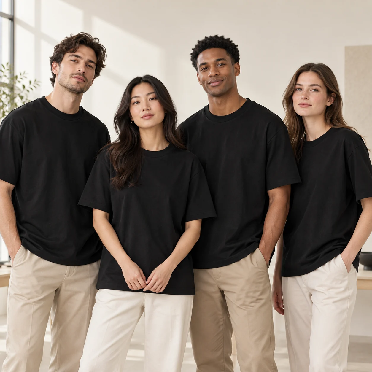 Honeycomb Quick-Dry Cotton-Poly Tee · Coordinated team scene